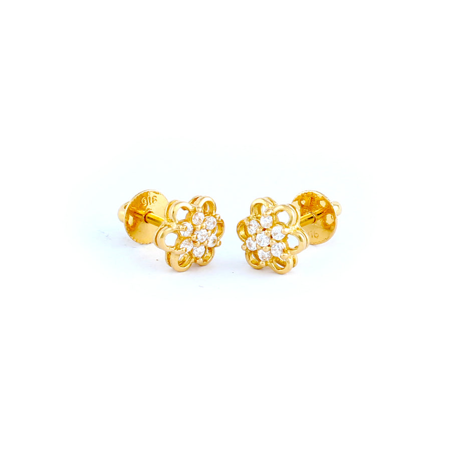 22KT YELLOW GOLD EAR STUD (ES0000416)