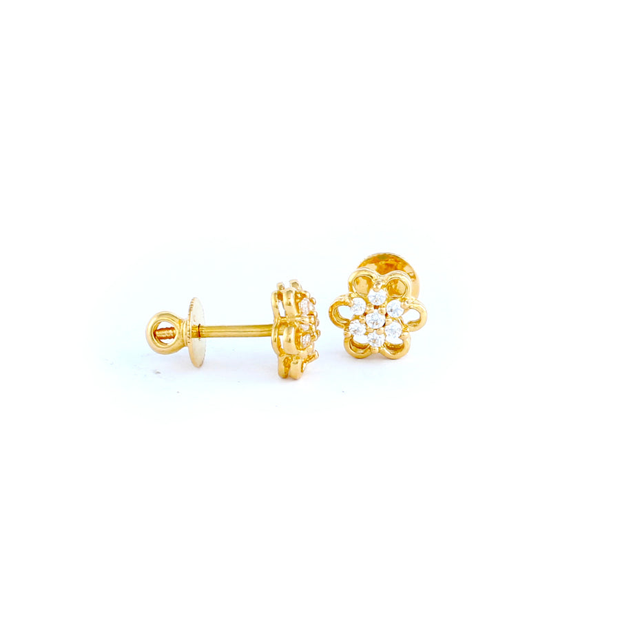 22KT YELLOW GOLD EAR STUD (ES0000416)