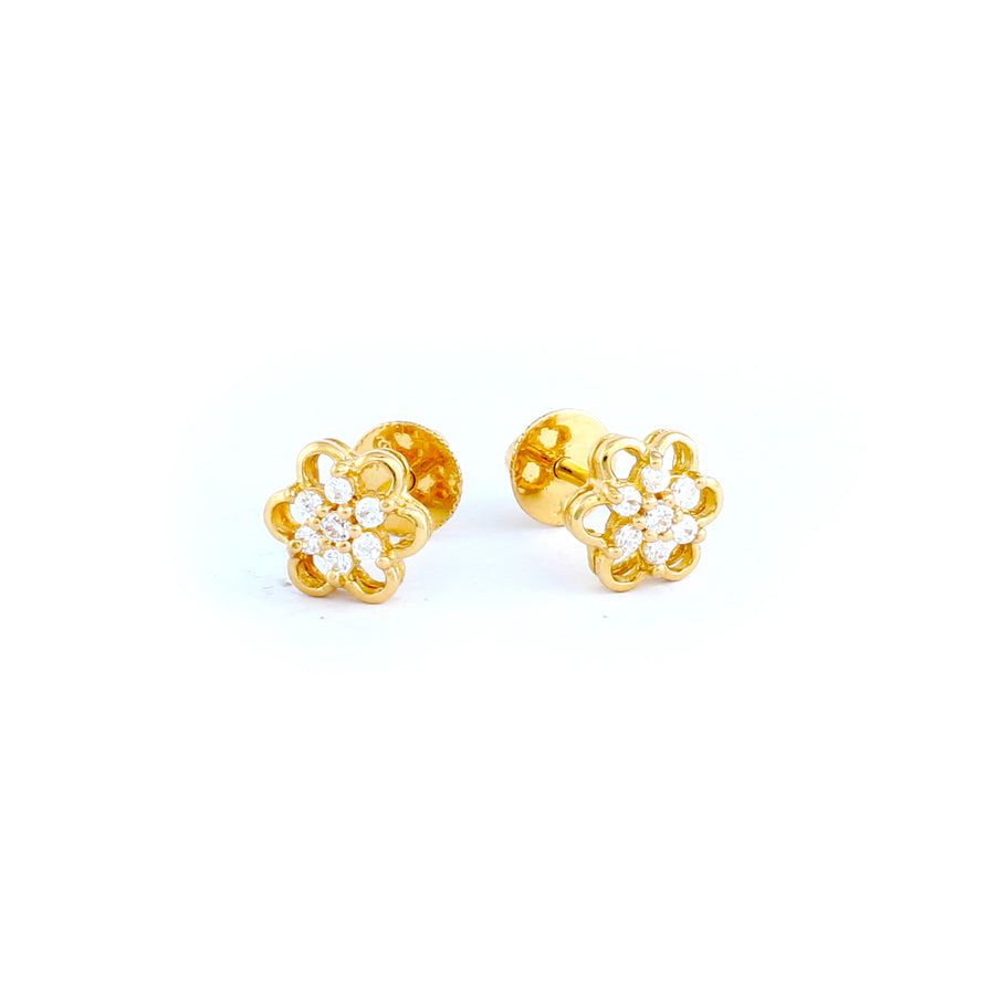 22KT YELLOW GOLD EAR STUD (ES0000416)