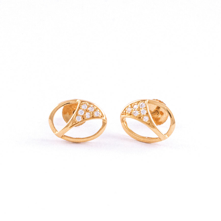 22KT YELLOW GOLD EAR STUD (ES0000430)