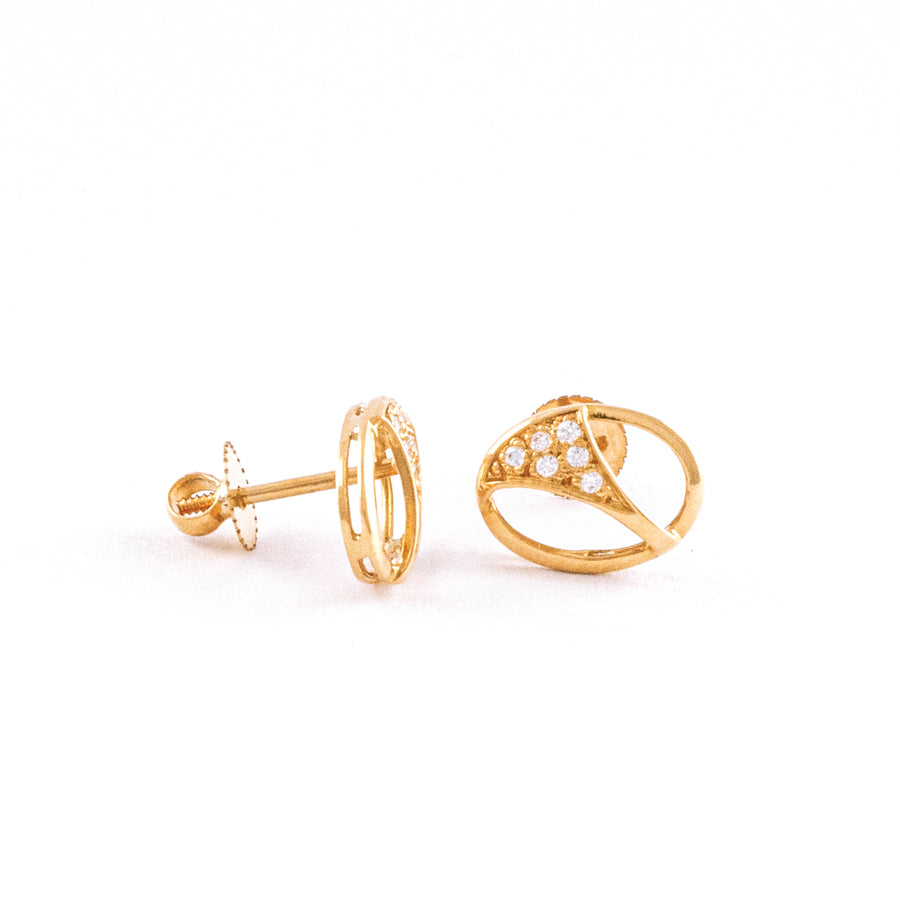 22KT YELLOW GOLD EAR STUD (ES0000430)