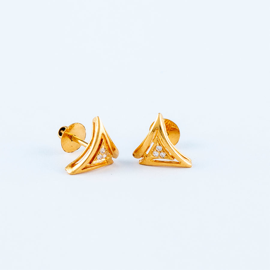 22KT YELLOW GOLD EAR STUD (ES0000436)
