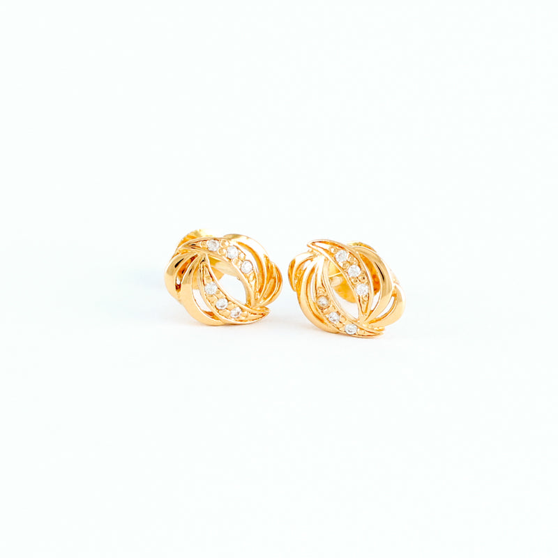 22KT YELLOW GOLD EAR STUD (ES0000438)