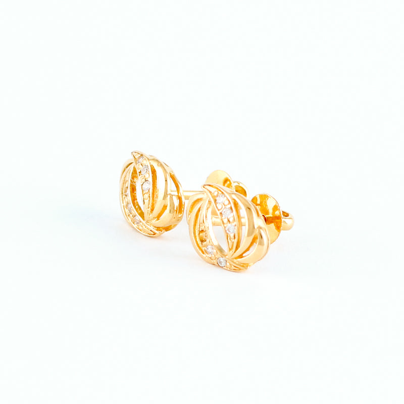 22KT YELLOW GOLD EAR STUD (ES0000438)