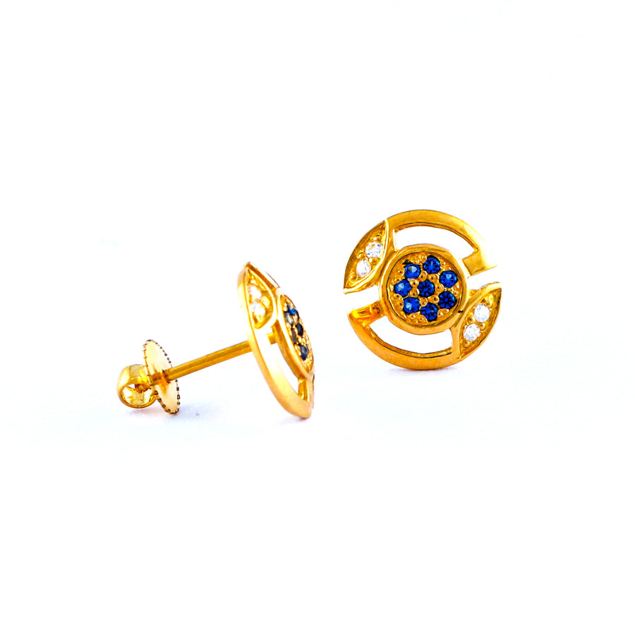 22KT YELLOW GOLD EAR STUD (ES0000670)