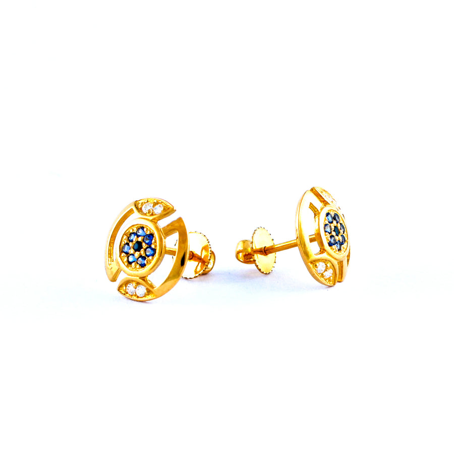 22KT YELLOW GOLD EAR STUD (ES0000670)