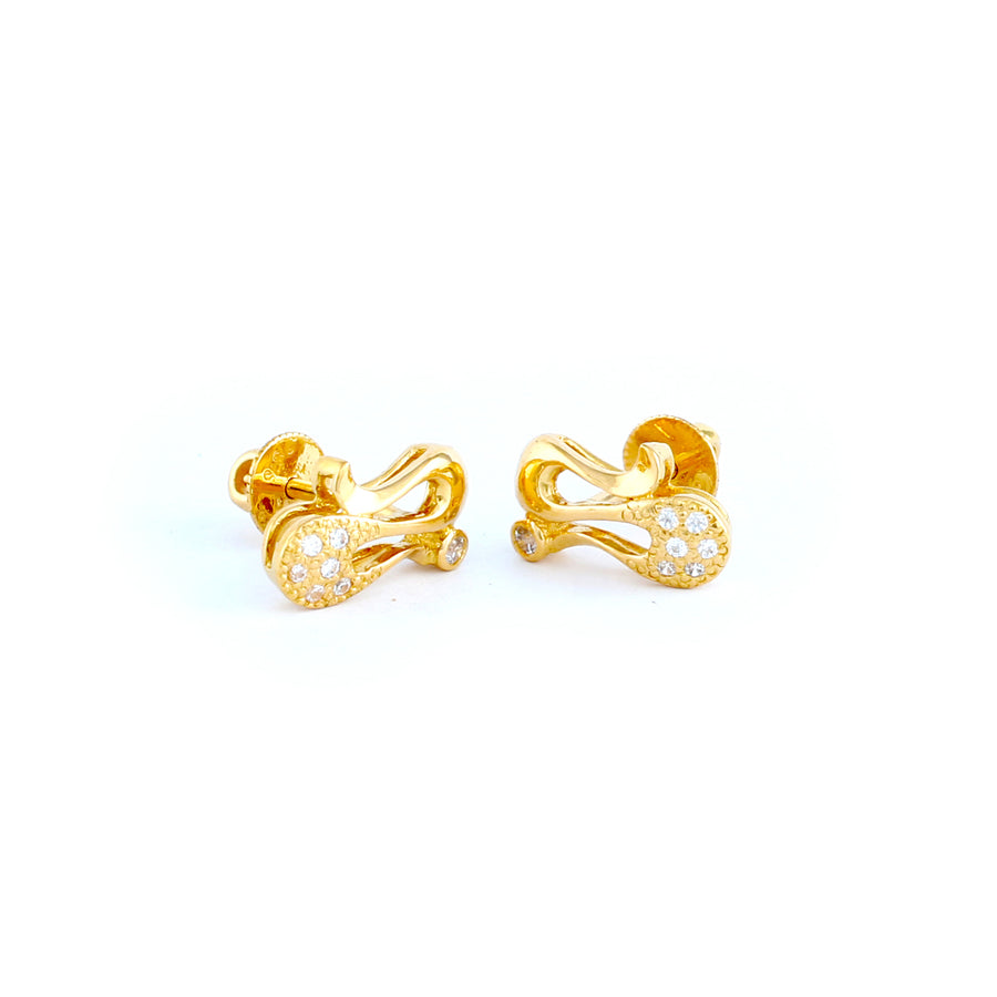 22KT YELLOW GOLD EAR STUD (ES0000743)