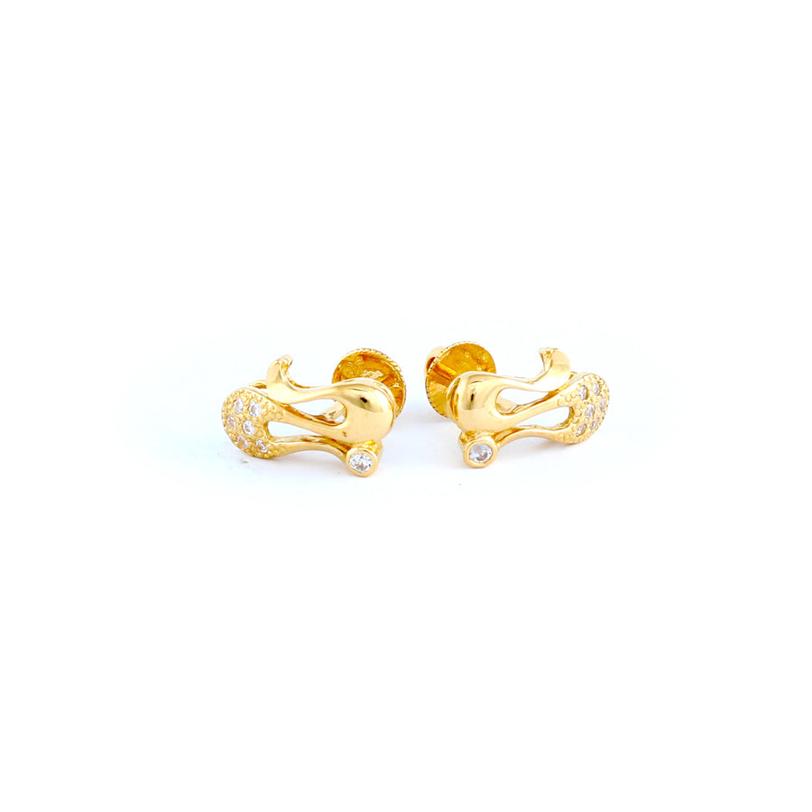 22KT YELLOW GOLD EAR STUD (ES0000743)