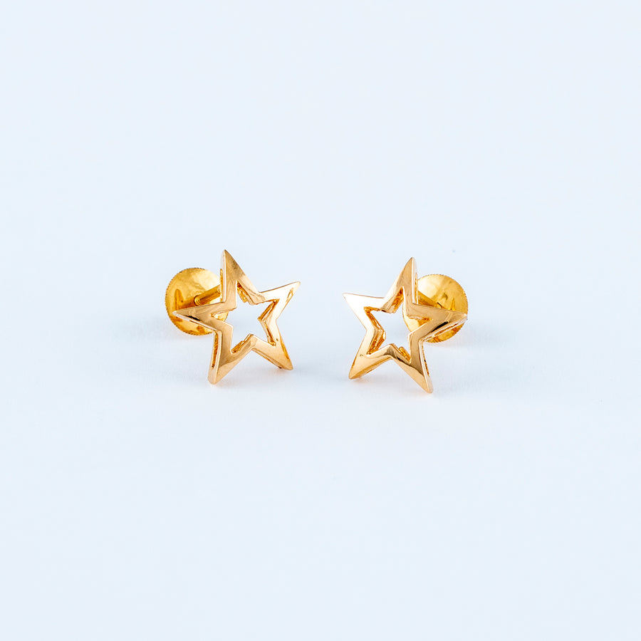 22KT YELLOW GOLD EAR STUD (ES0000796)