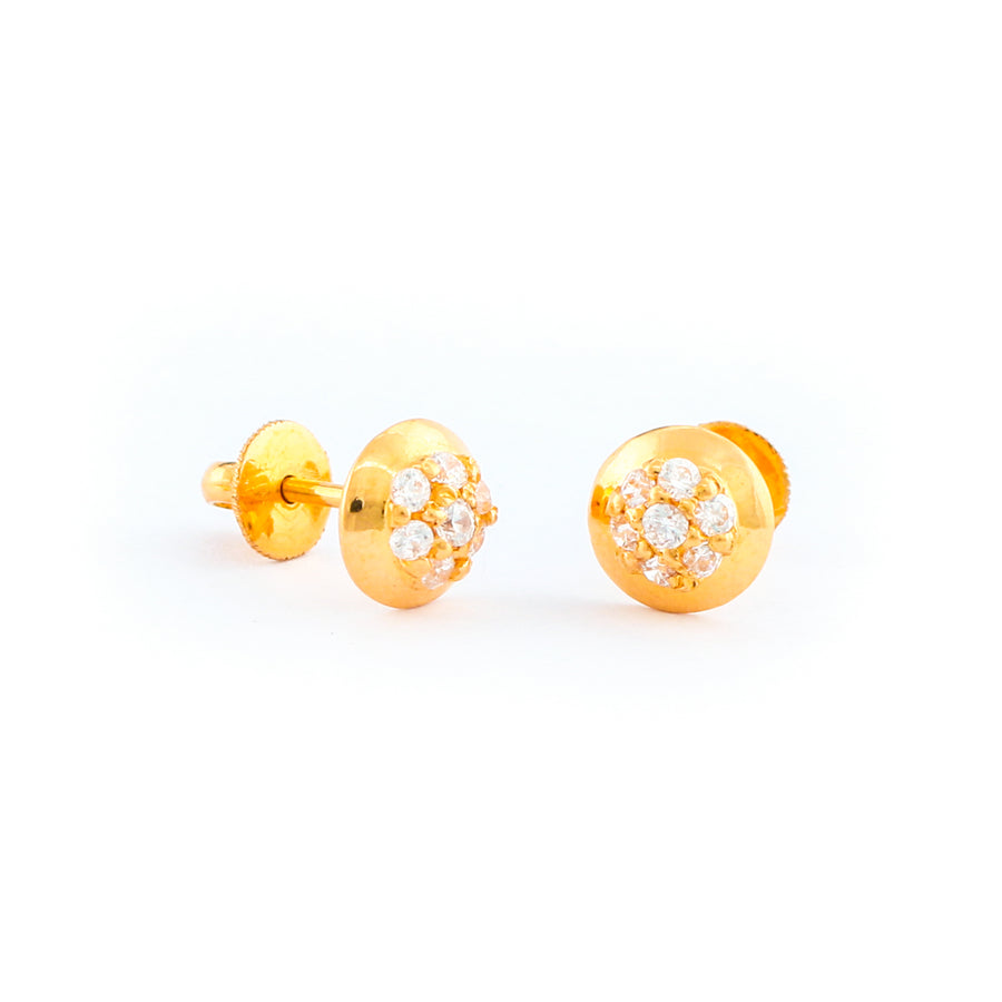 22KT YELLOW GOLD EAR STUD (ES0000798)