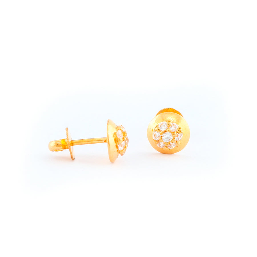 22KT YELLOW GOLD EAR STUD (ES0000798)