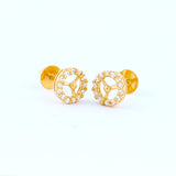 22KT YELLOW GOLD EAR STUD (ES0000806)