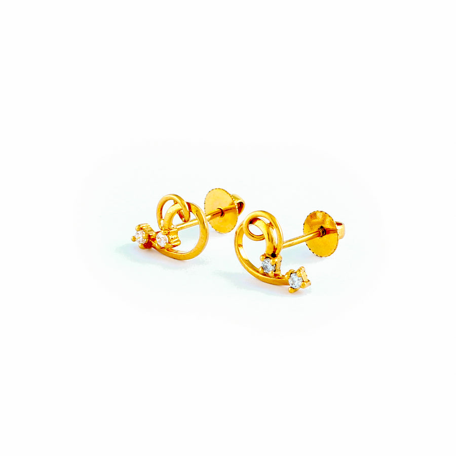 22KT YELLOW GOLD EAR STUD (ES0000808)