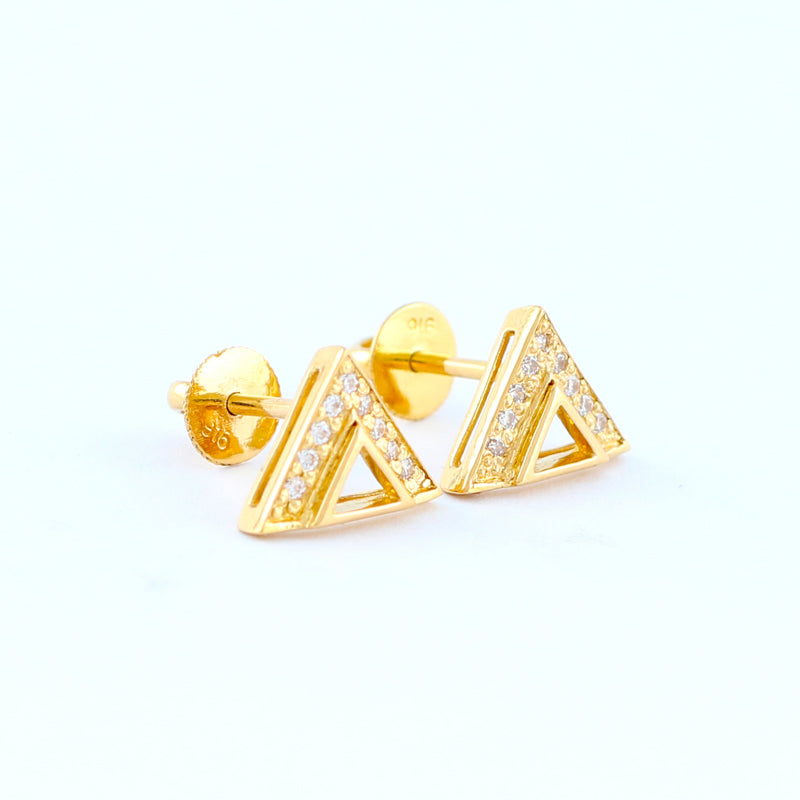 22KT YELLOW GOLD EAR STUD (ES0000811)