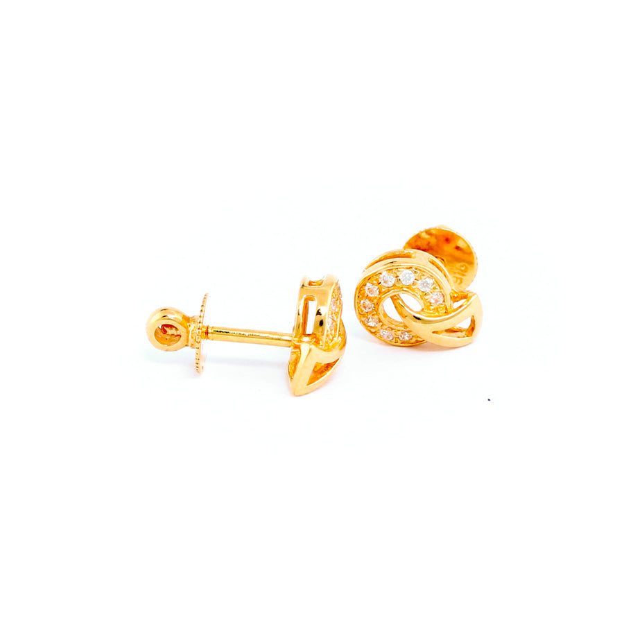 22KT YELLOW GOLD EAR STUD (ES0000813)