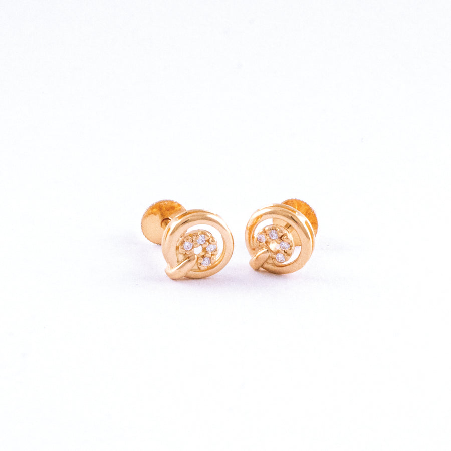22KT YELLOW GOLD EAR STUD (ES0000820)