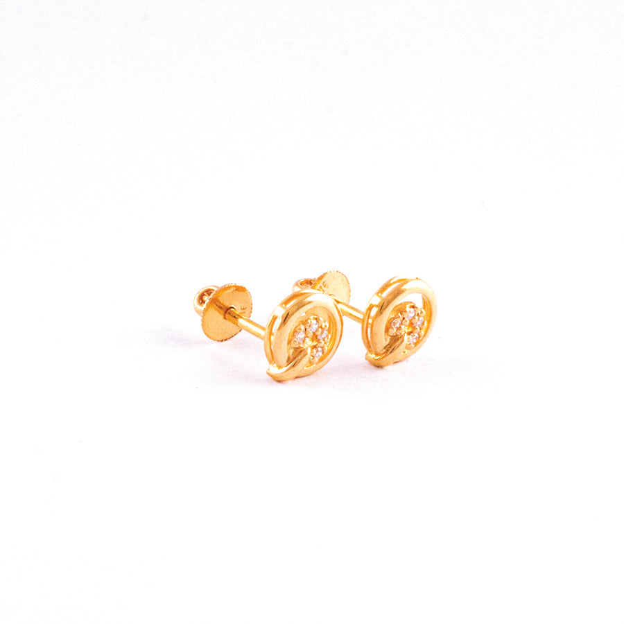 22KT YELLOW GOLD EAR STUD (ES0000820)