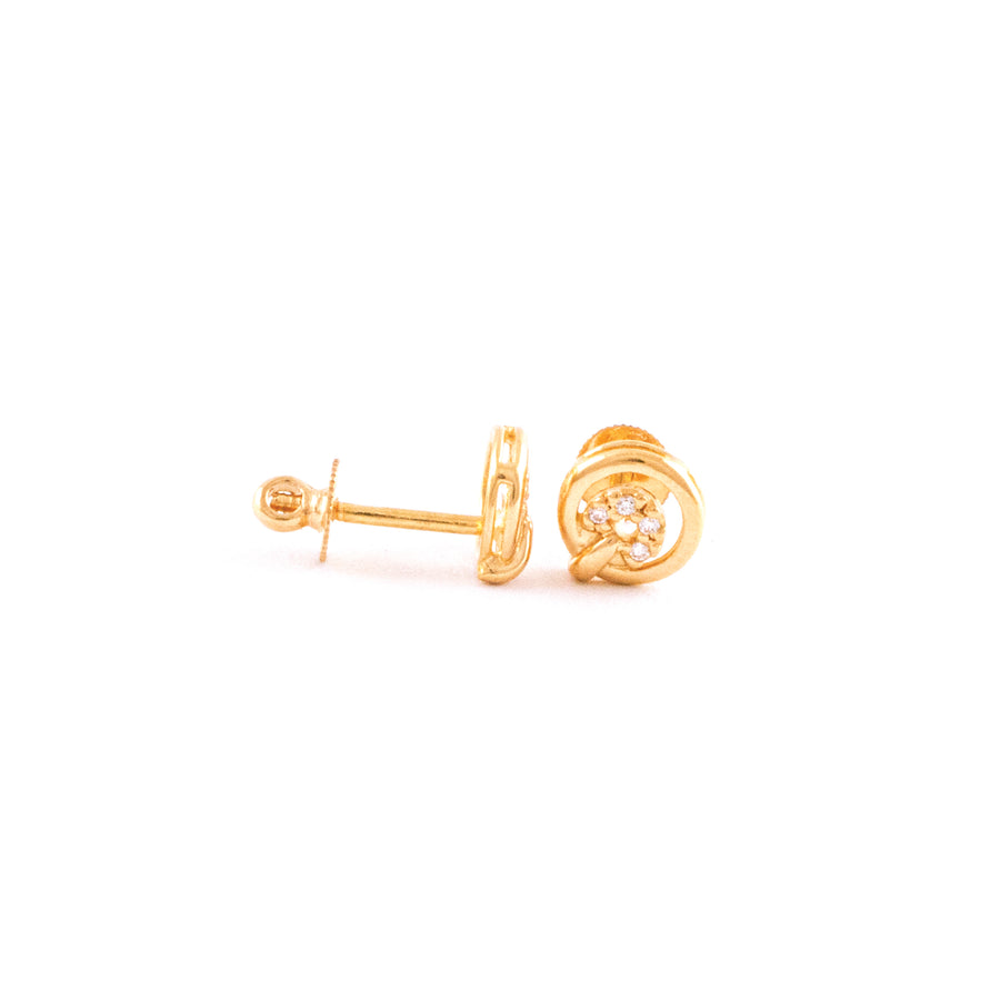 22KT YELLOW GOLD EAR STUD (ES0000820)