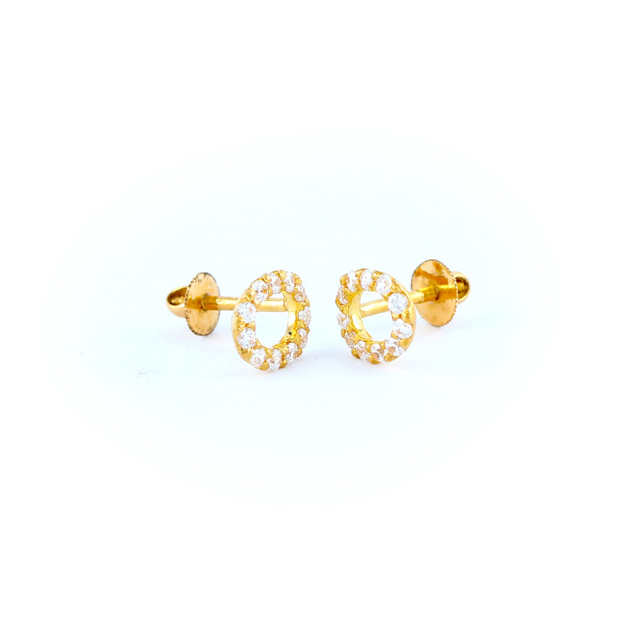 22KT YELLOW GOLD EAR STUD (ES0000841)