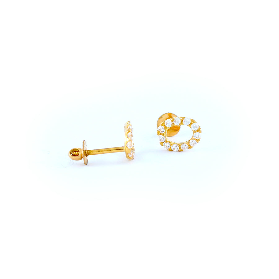 22KT YELLOW GOLD EAR STUD (ES0000841)