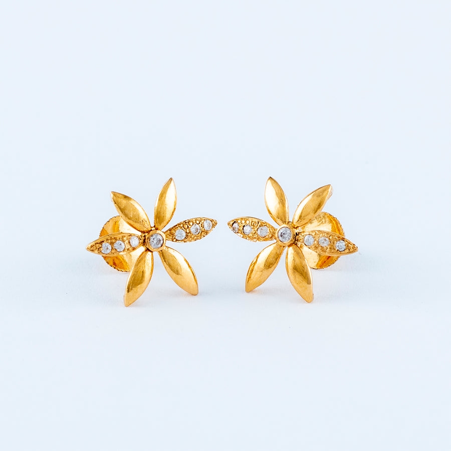 22KT YELLOW GOLD EAR STUD (ES0000843)
