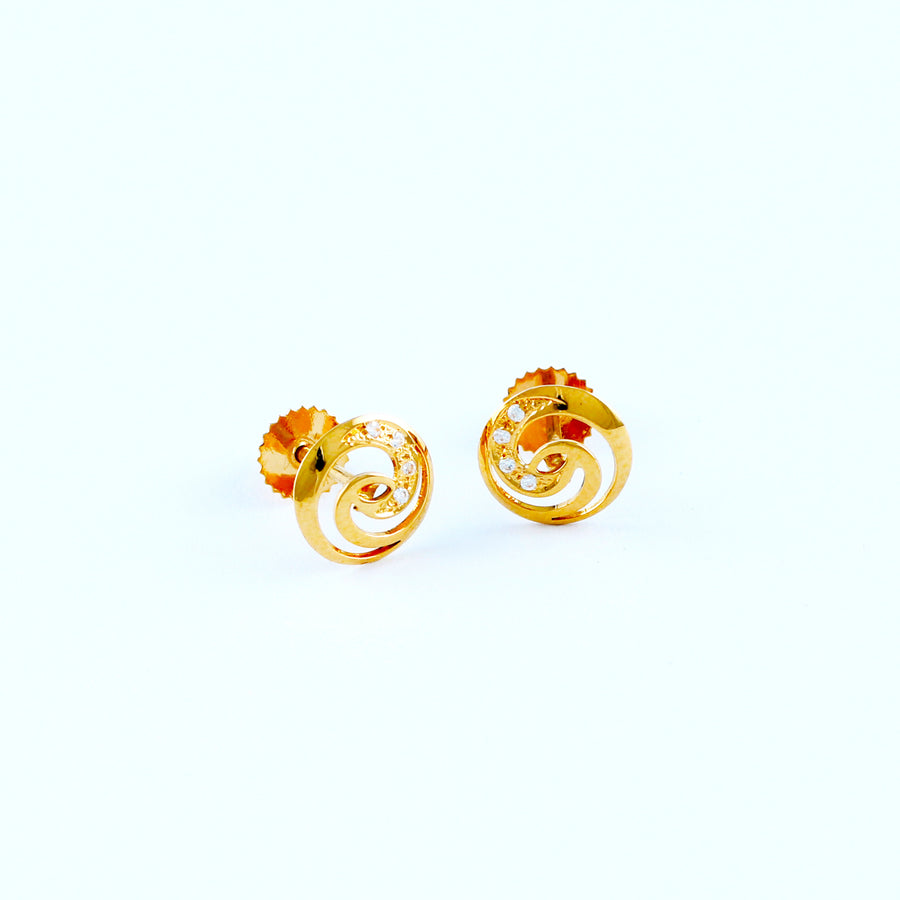 22KT YELLOW GOLD EAR STUD (ES0000873)