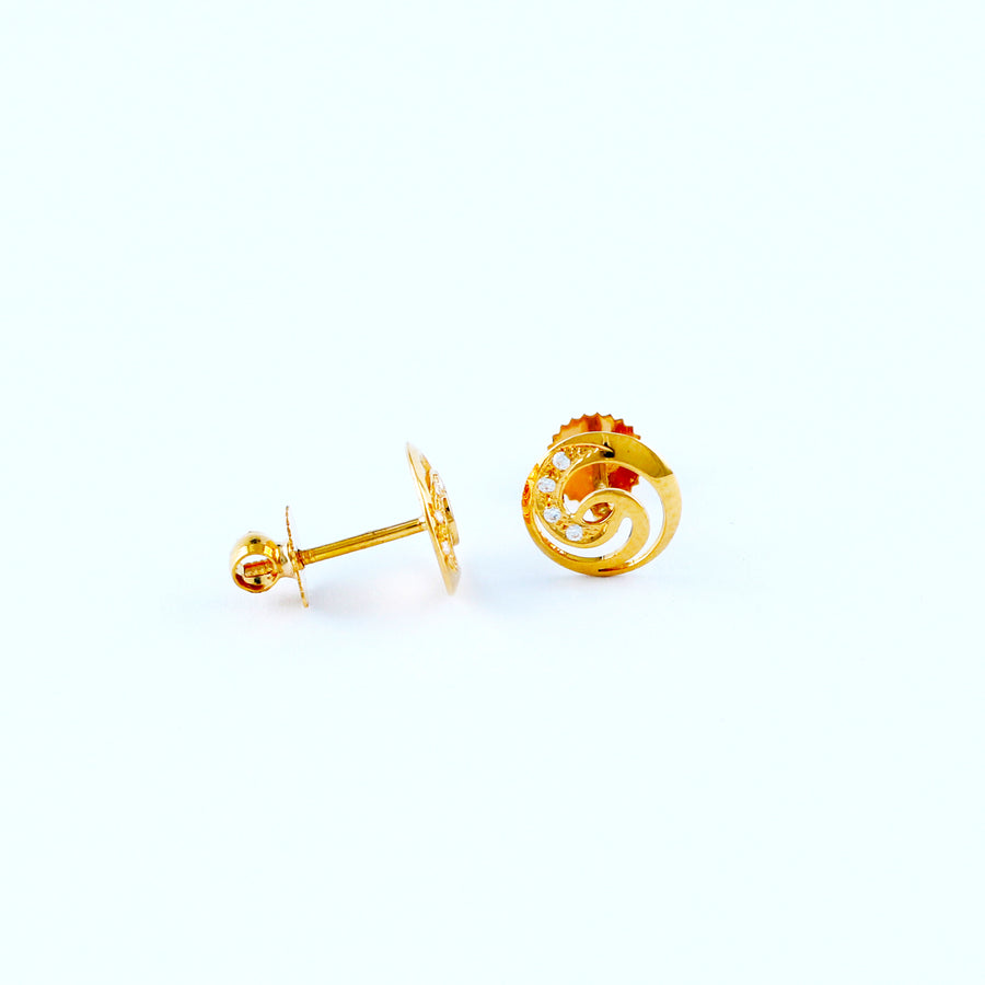 22KT YELLOW GOLD EAR STUD (ES0000873)