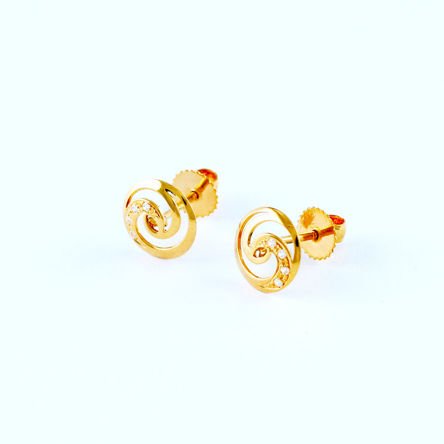 22KT YELLOW GOLD EAR STUD (ES0000873)