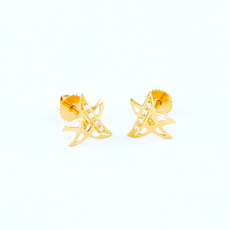 22KT YELLOW GOLD EAR STUD (ES0000893)