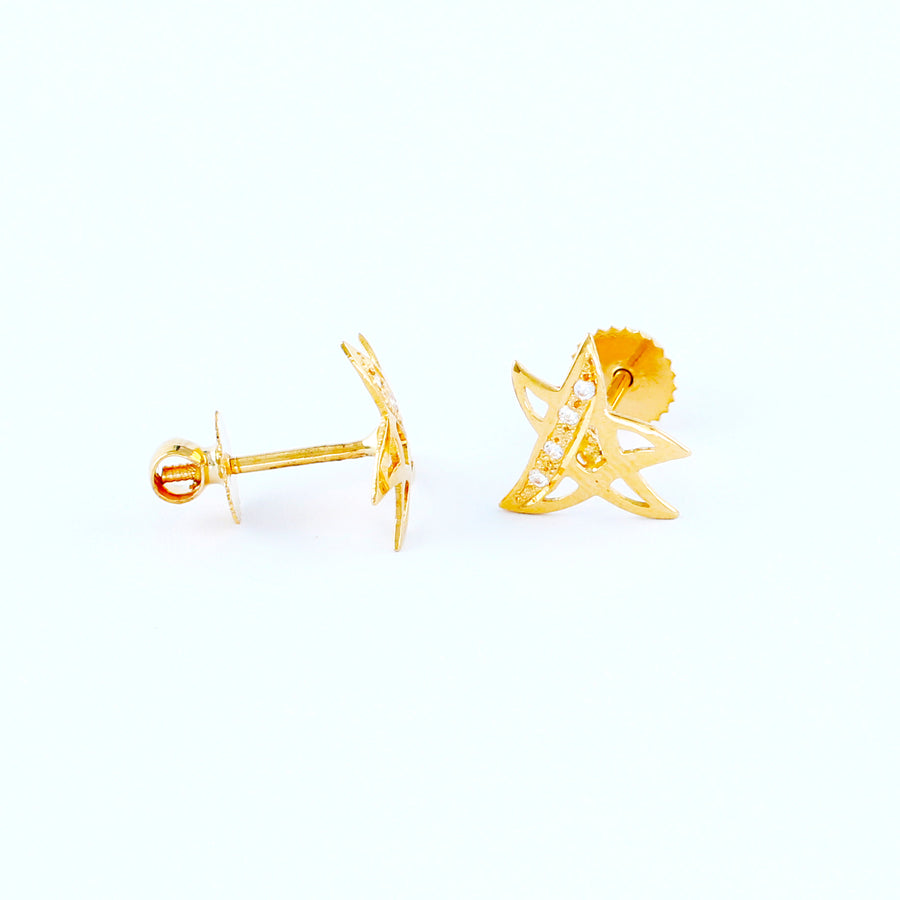 22KT YELLOW GOLD EAR STUD (ES0000893)