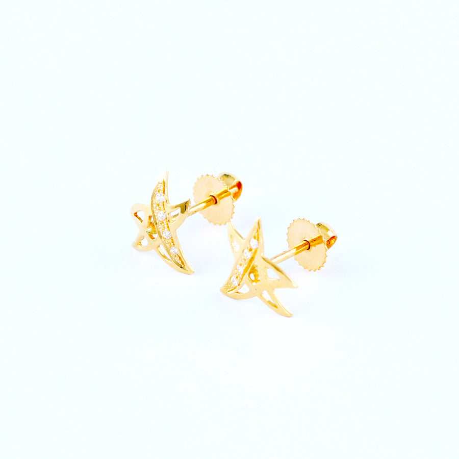 22KT YELLOW GOLD EAR STUD (ES0000893)