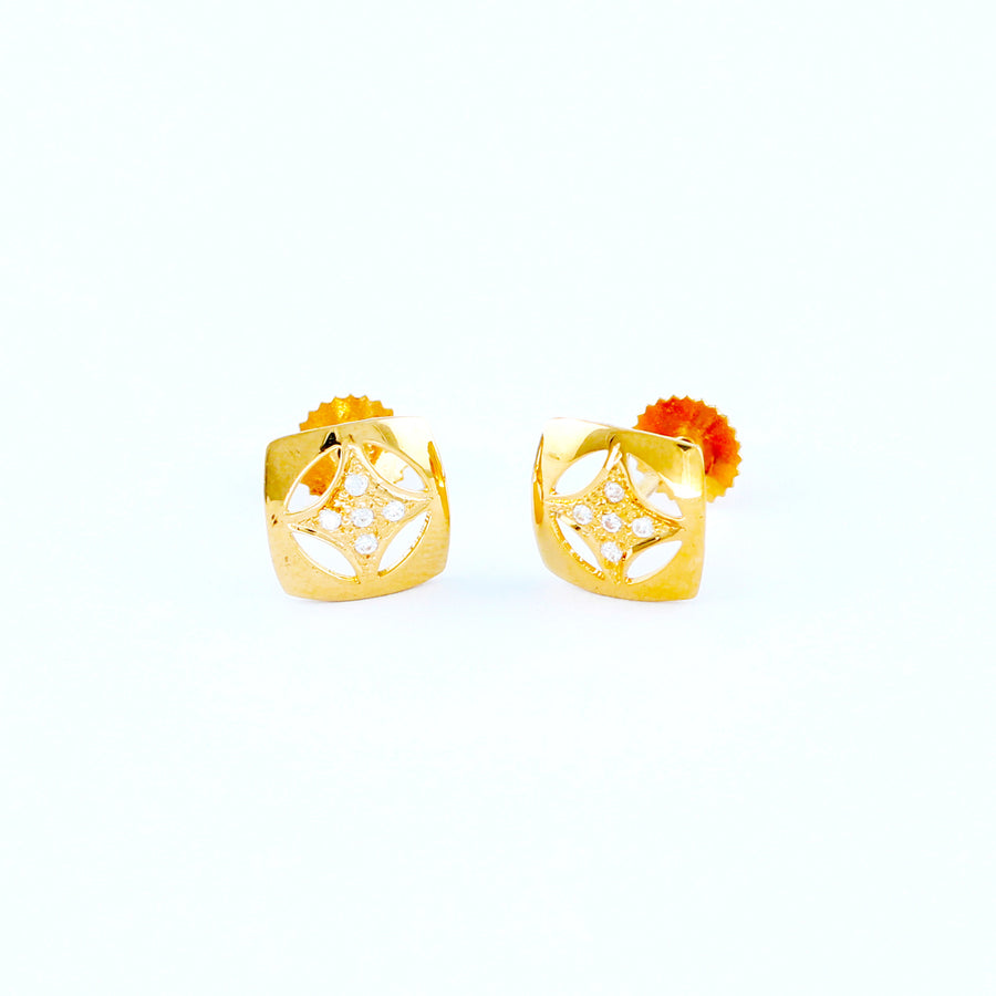 22KT YELLOW GOLD EAR STUD (ES0000894)