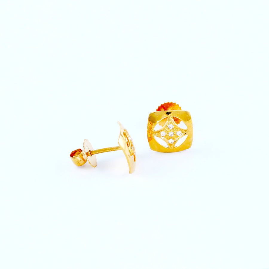 22KT YELLOW GOLD EAR STUD (ES0000894)