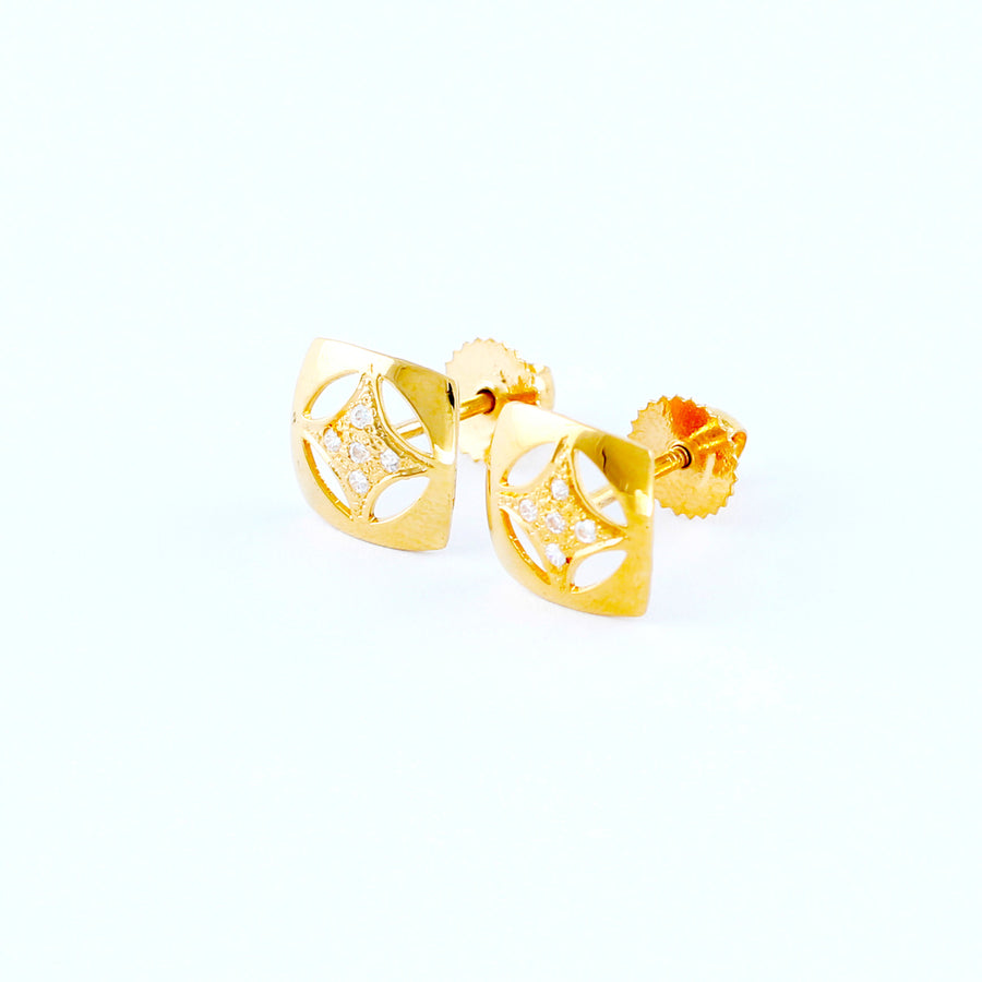 22KT YELLOW GOLD EAR STUD (ES0000894)