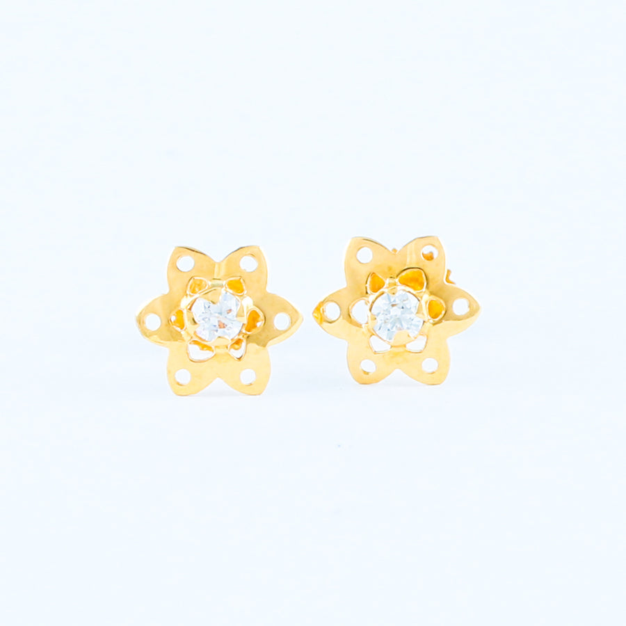 22KT YELLOW GOLD EAR STUD (ES0000898)