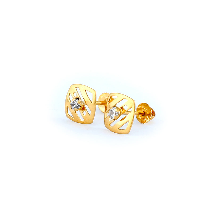 22KT YELLOW GOLD EAR STUD (ES0000939)