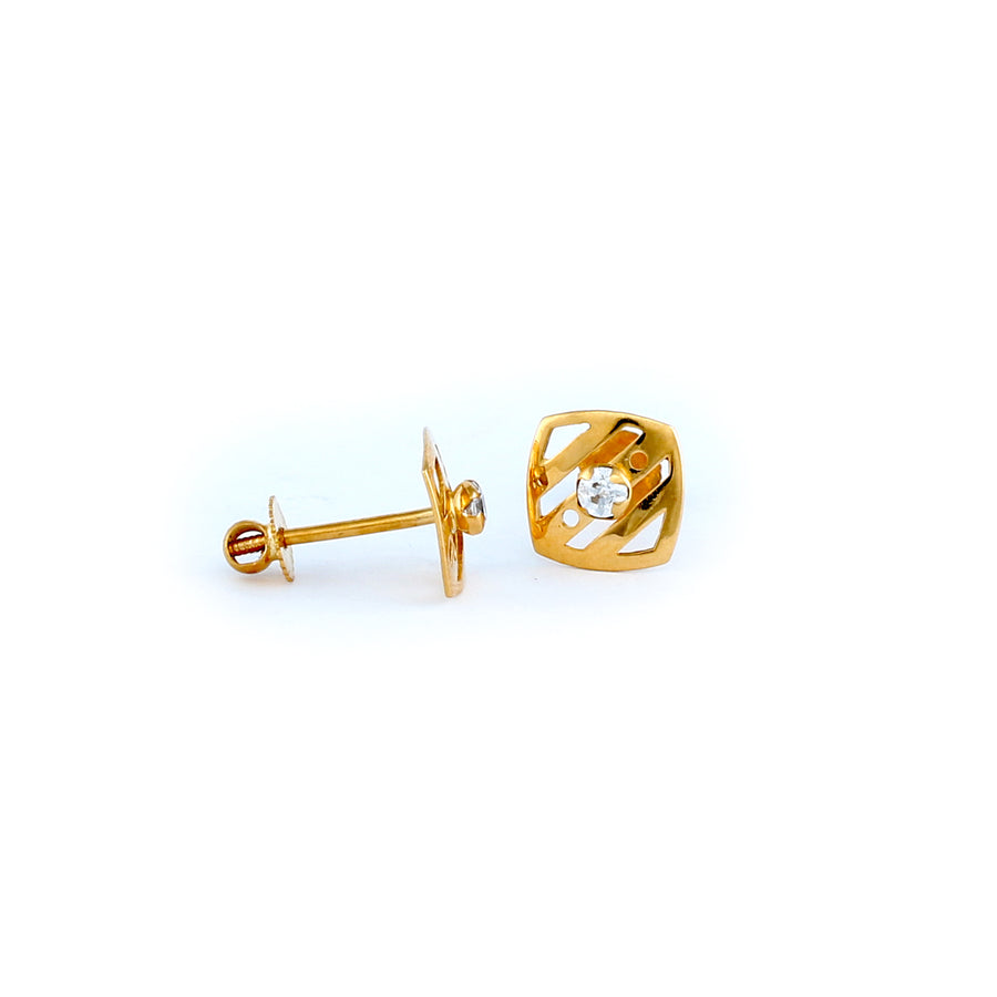 22KT YELLOW GOLD EAR STUD (ES0000939)