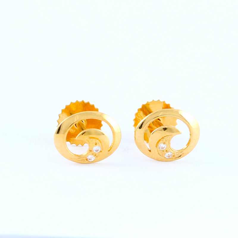 22KT YELLOW GOLD EAR STUD (ES0000964)
