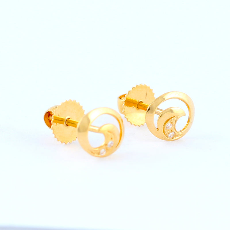22KT YELLOW GOLD EAR STUD (ES0000964)