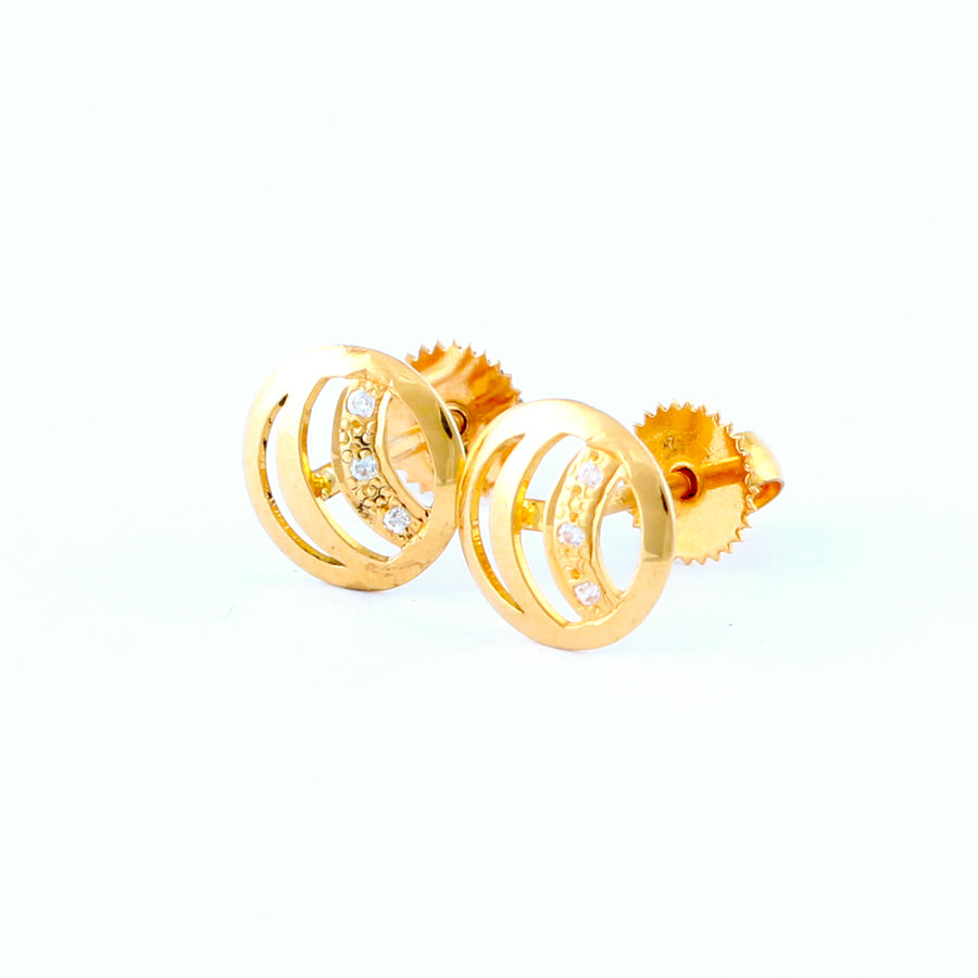 22KT YELLOW GOLD EAR STUD (ES0000976)