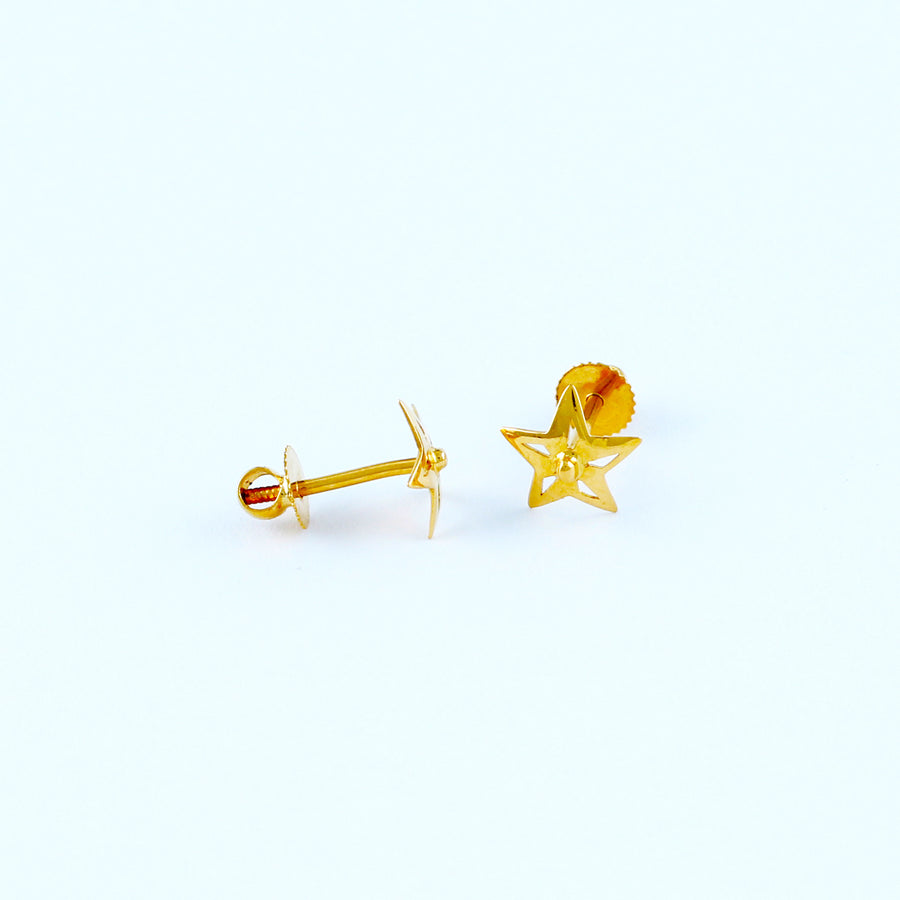 22KT YELLOW GOLD EAR STUD (ES0000982)