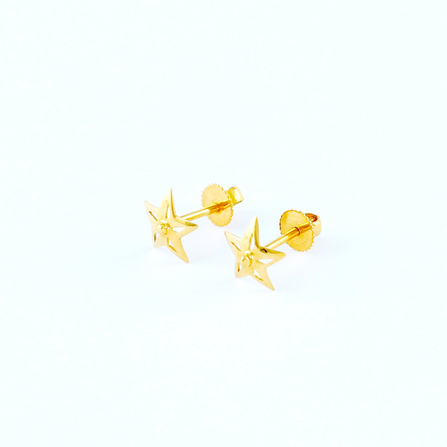 22KT YELLOW GOLD EAR STUD (ES0000982)