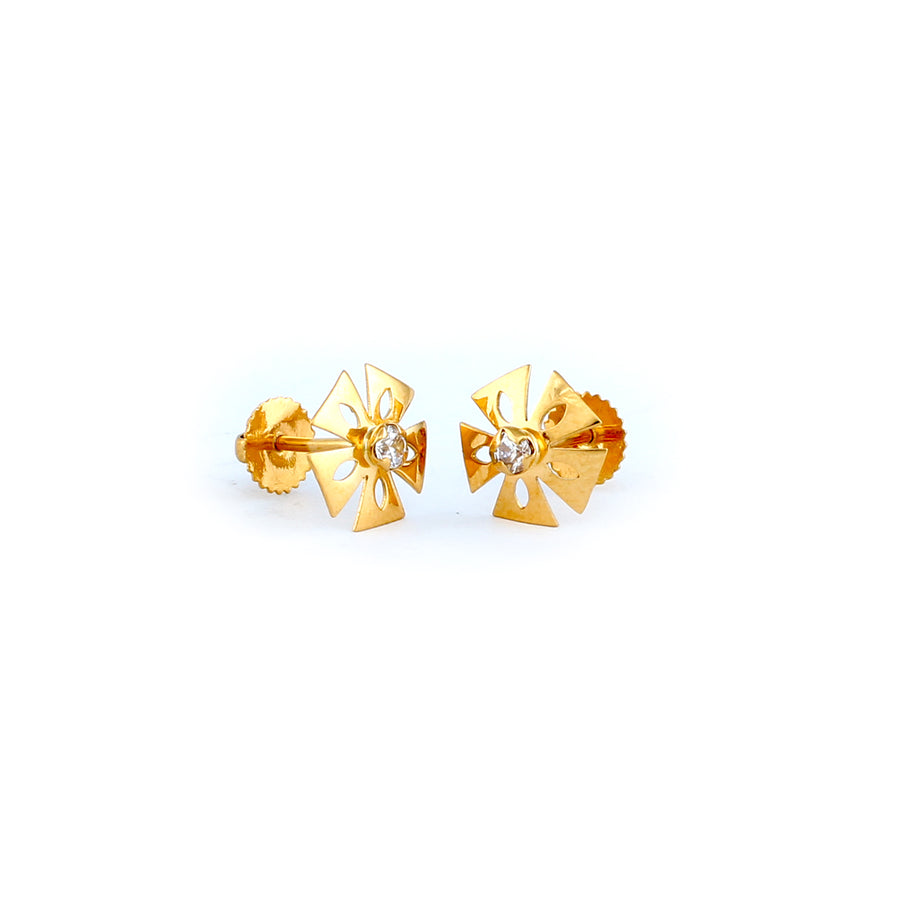 22KT YELLOW GOLD EAR STUD (ES0001014)