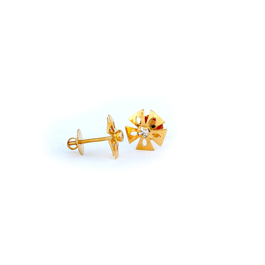 22KT YELLOW GOLD EAR STUD (ES0001014)