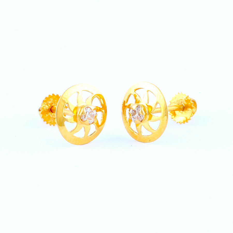 22KT YELLOW GOLD EAR STUD (ES0001061)