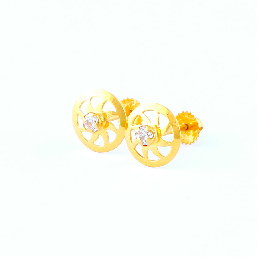 22KT YELLOW GOLD EAR STUD (ES0001061)