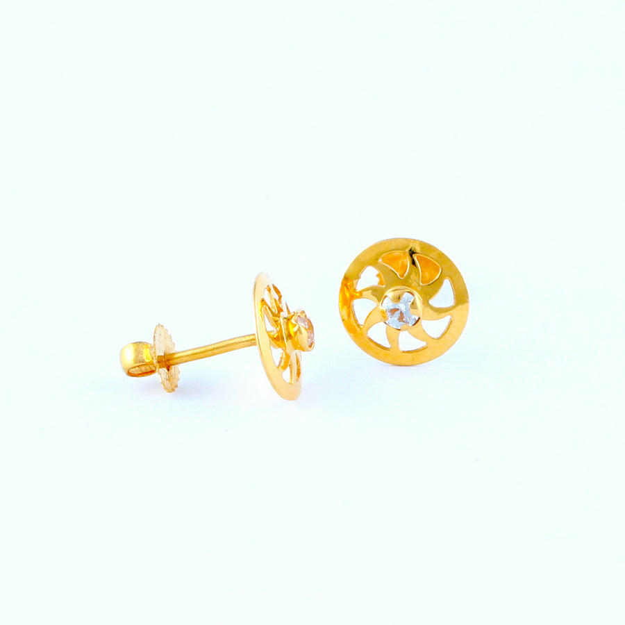 22KT YELLOW GOLD EAR STUD (ES0001061)