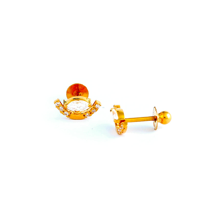22KT YELLOW GOLD EAR STUD (ES0001182)
