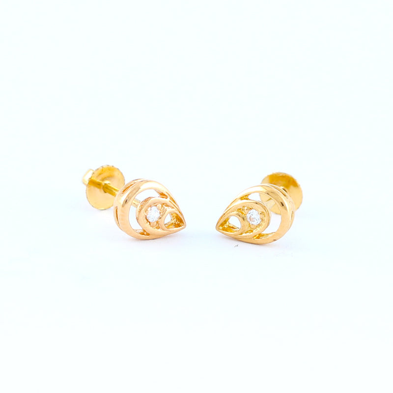 22KT YELLOW GOLD EAR STUD (ES0001088)