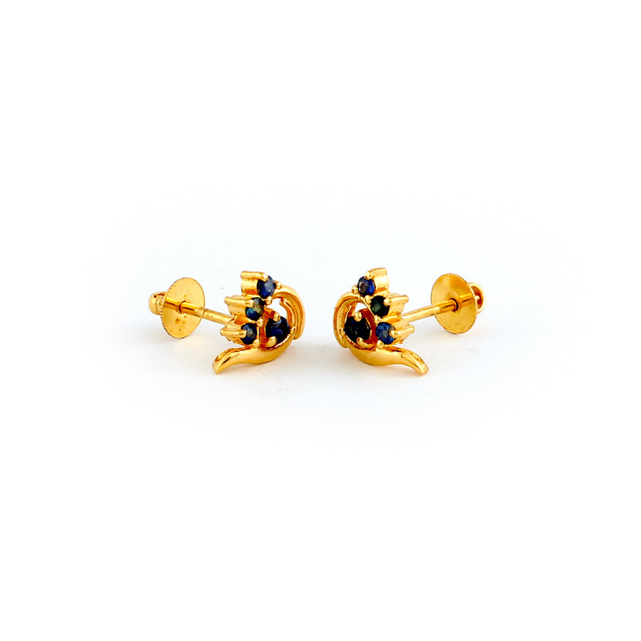 22KT YELLOW GOLD EAR STUD (ES0001103)